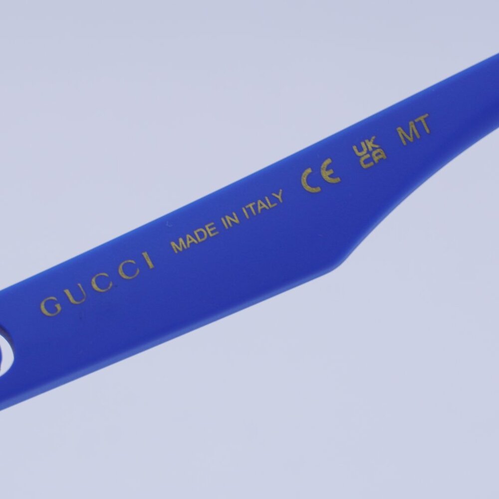 🕶️ New Gucci GG1570S 004 Sunglasses - Matte Blue Frame - Picture 7 of 11